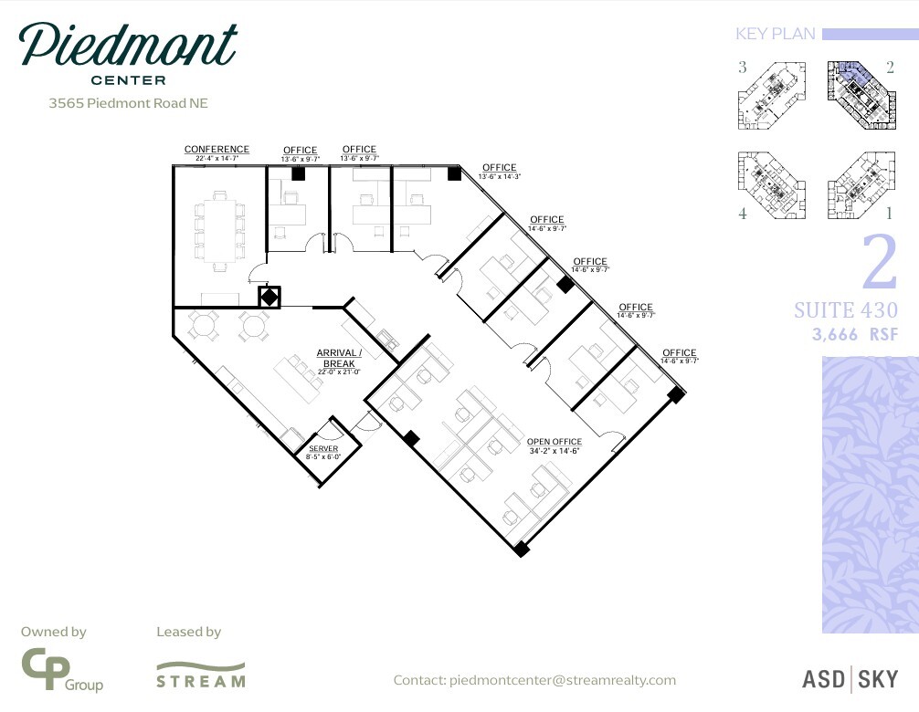 3495 Piedmont Rd NE, Atlanta, GA à louer Plan d’étage- Image 1 de 1