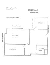 4851 Keller Springs Rd, Addison, TX à louer Plan d’étage- Image 1 de 1
