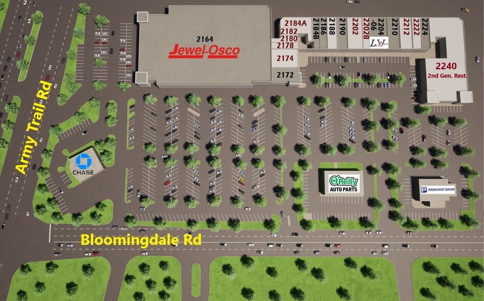 2164-2240 Bloomingdale Rd, Glendale Heights, IL à louer - Photo du bâtiment - Image 3 de 19