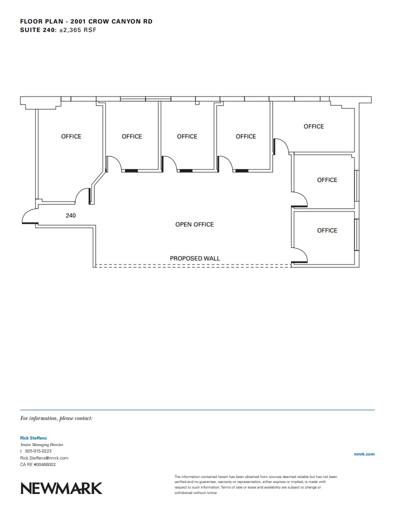 2001 Crow Canyon Rd, San Ramon, CA à vendre Plan d’étage- Image 1 de 1