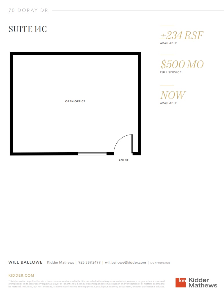 70 Doray Dr, Pleasant Hill, CA for lease Floor Plan- Image 1 of 1