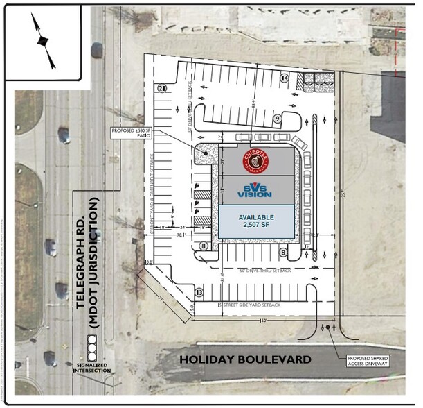 1310 N Telegraph Rd, Monroe, MI à louer - Plan de site - Image 2 de 2