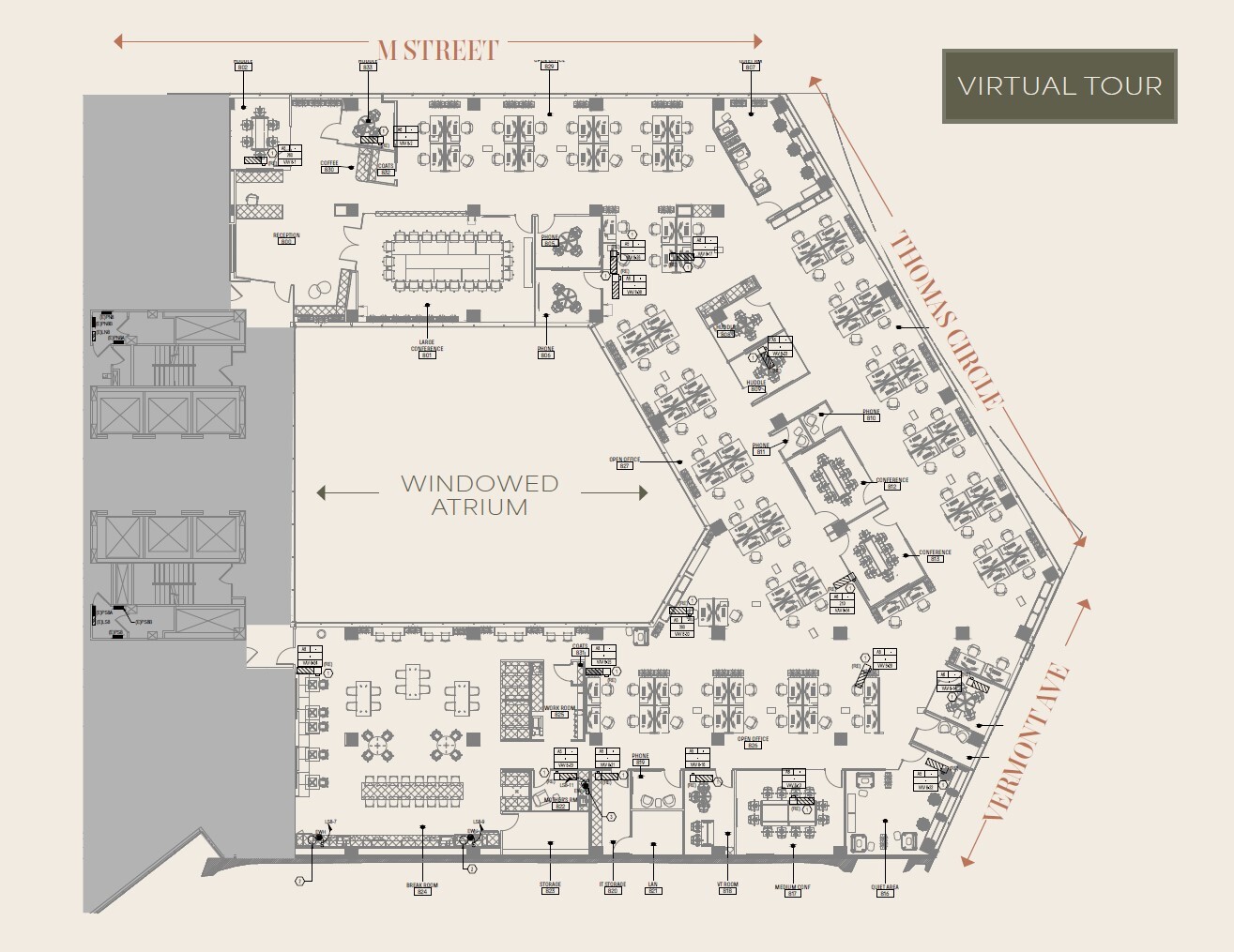 1 Thomas Cir NW, Washington, DC à louer Plan d’étage- Image 1 de 16