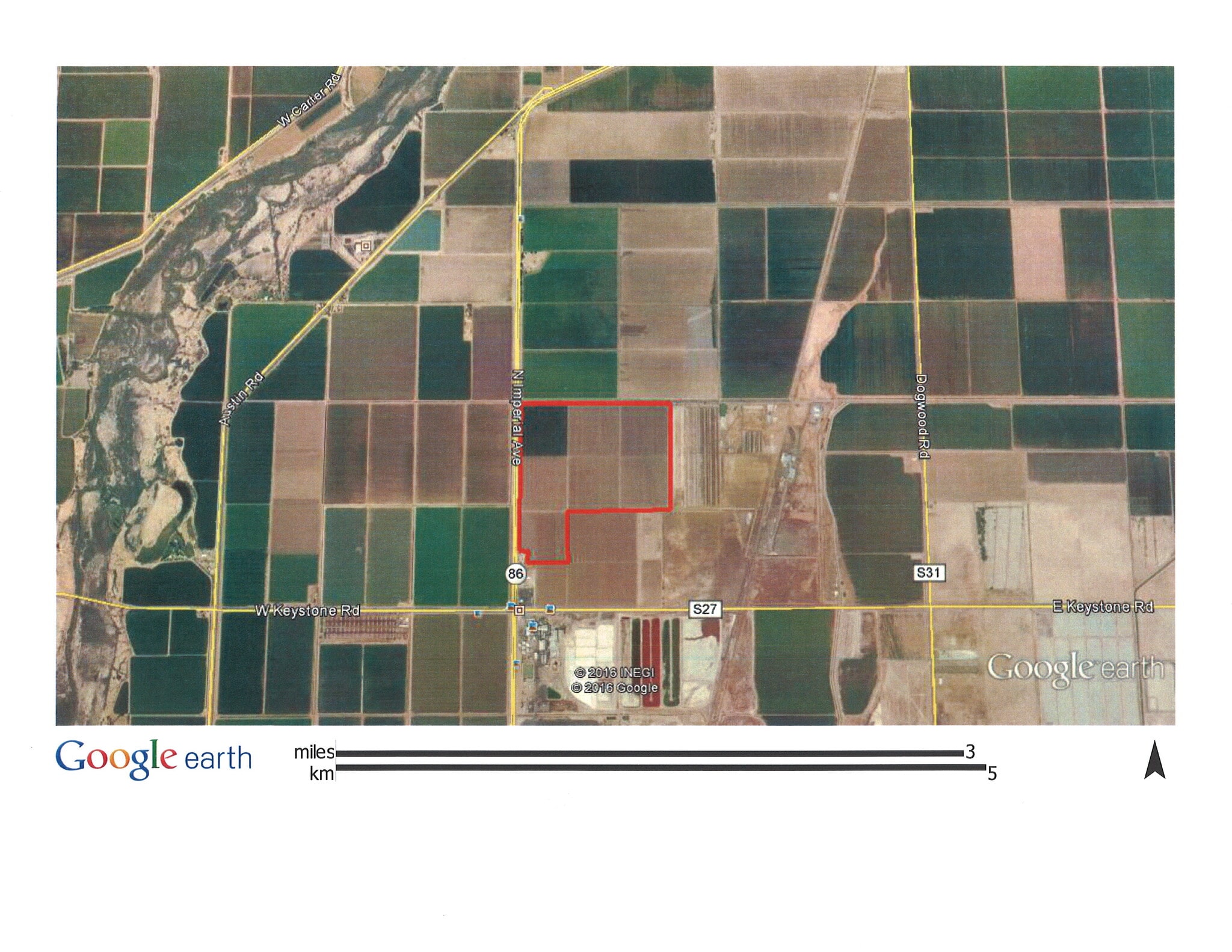 W. Keystone Rd., Brawley, CA for sale Aerial- Image 1 of 3