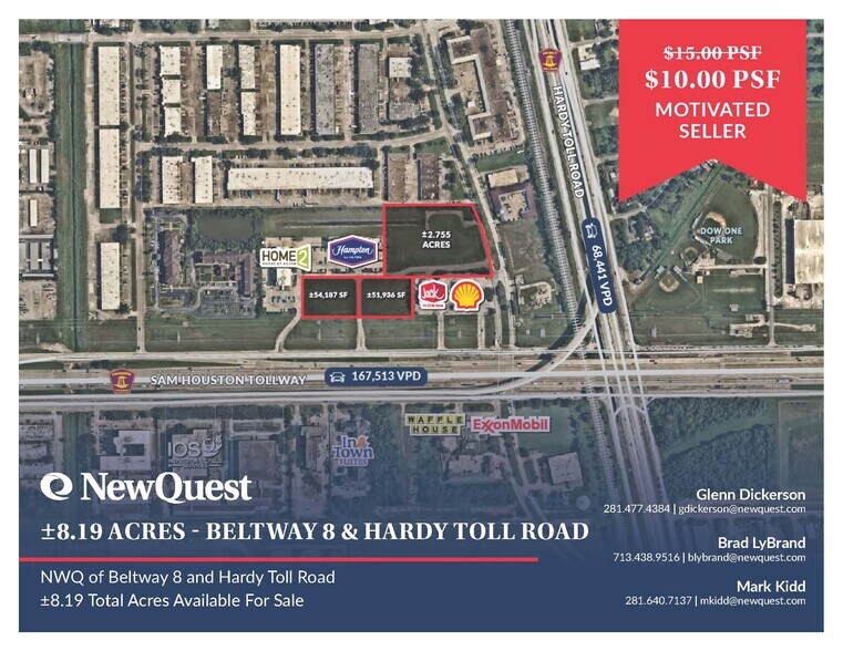 NWC Beltway 8 & Hardy Rd, Houston, TX for sale - Primary Photo - Image 1 of 2