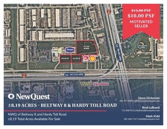 Plus de détails pour NWC Beltway 8 & Hardy Rd, Houston, TX - Terrain à vendre