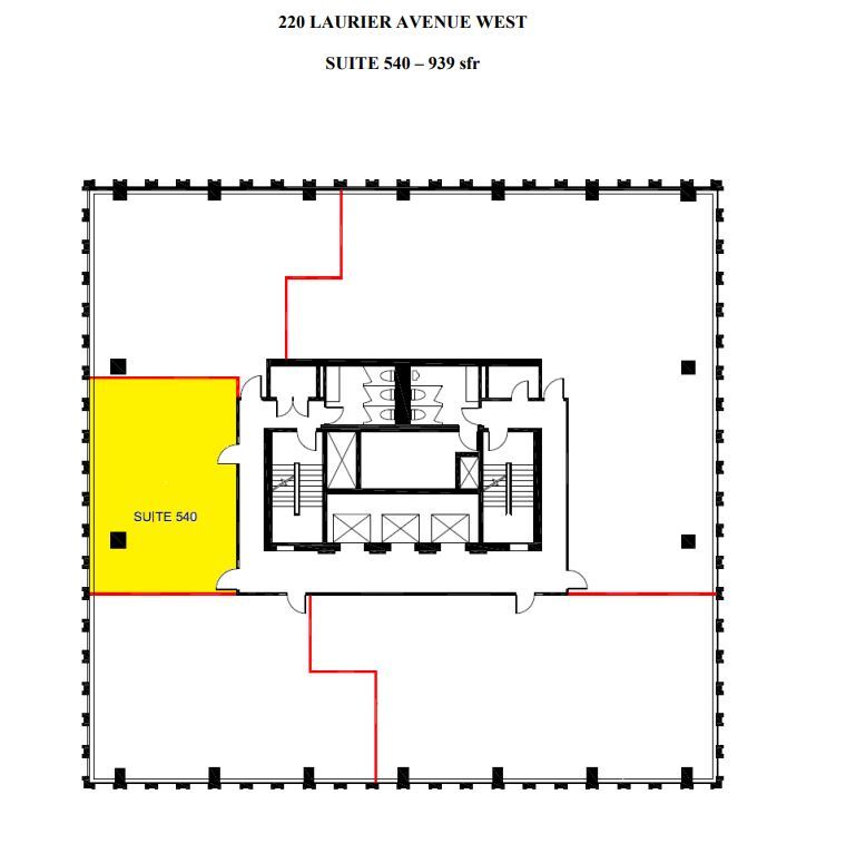 220 Laurier Av W, Ottawa, ON for lease Floor Plan- Image 1 of 1
