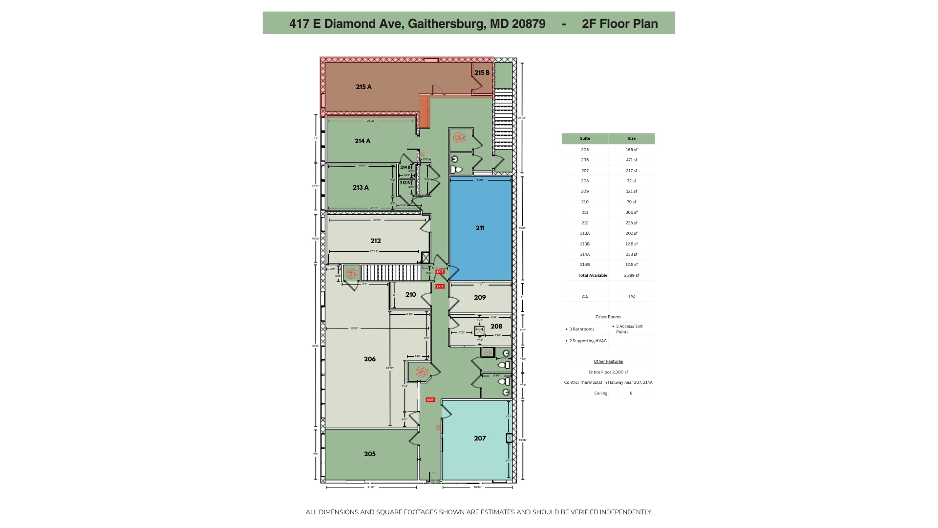 417 E Diamond Ave, Gaithersburg, MD for lease Floor Plan- Image 1 of 5