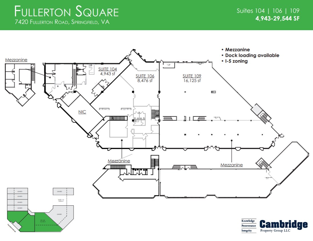 7420 Fullerton Rd, Springfield, VA for lease Floor Plan- Image 1 of 1