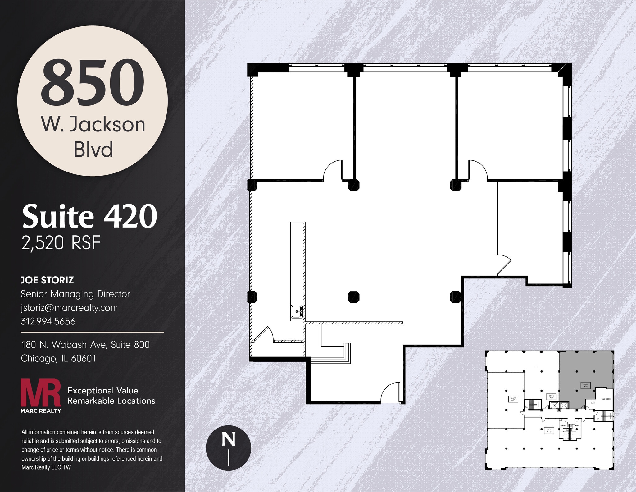 850 W Jackson Blvd, Chicago, IL for lease Floor Plan- Image 1 of 10