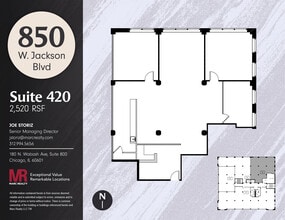 850 W Jackson Blvd, Chicago, IL for lease Floor Plan- Image 1 of 10