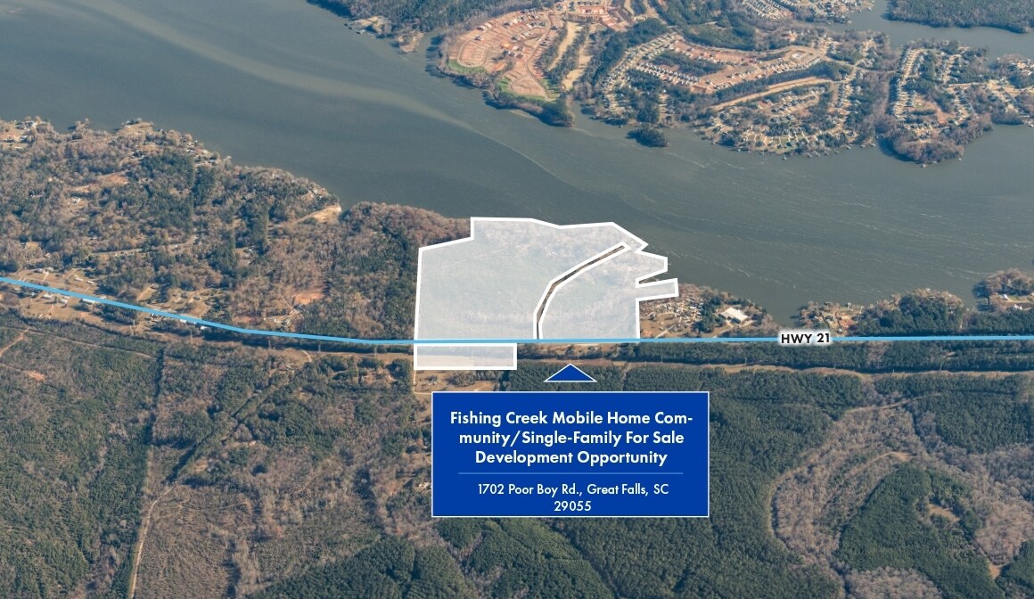 1702 Poor Boy Rd, Great Falls, SC à vendre Aérien- Image 1 de 2