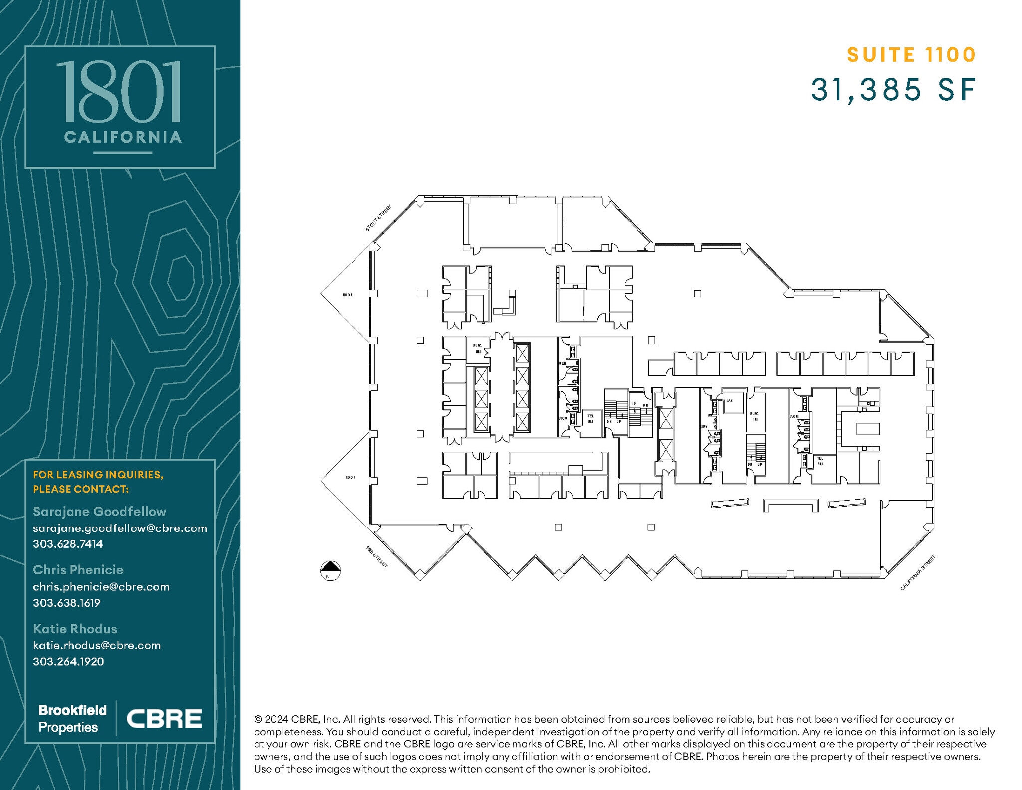 1801 California St, Denver, CO for lease Floor Plan- Image 1 of 1