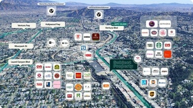 12223 Ventura Blvd, Studio City, CA - AÉRIEN  Vue de la carte