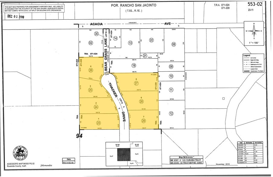 Thacker Dr, Hemet, CA à vendre - Plan cadastral - Image 2 de 2