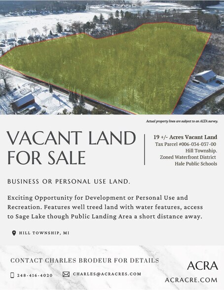 N. Sage Lake Rd., Hale, MI for sale - Primary Photo - Image 1 of 2