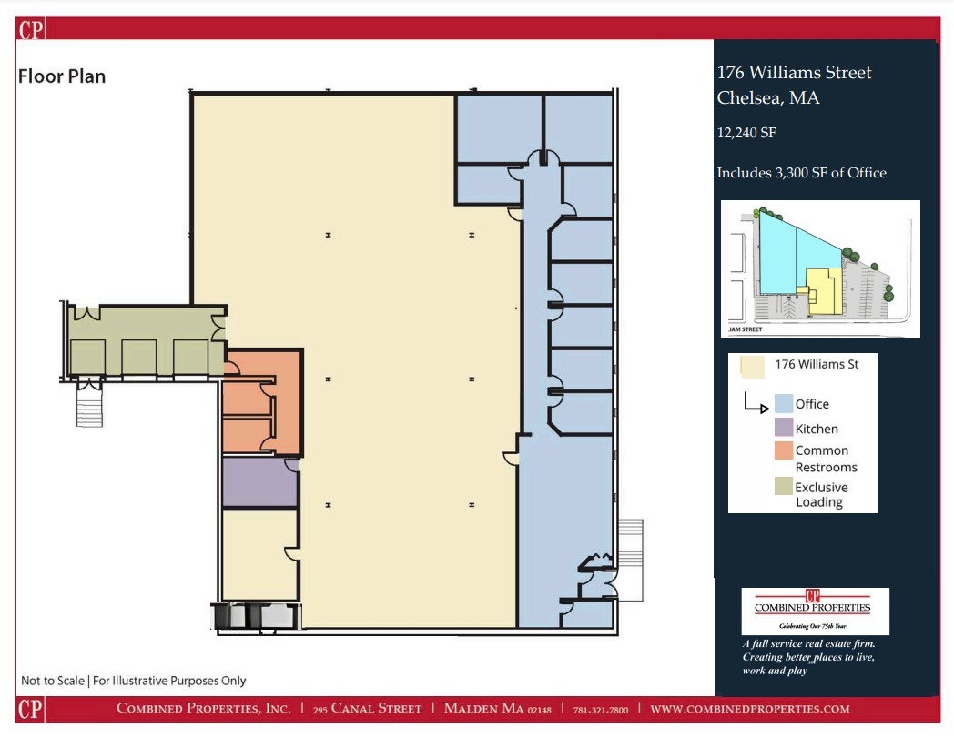 172-176 Williams St, Chelsea, MA à louer Plan d  tage- Image 1 de 1