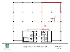 707 7th Ave SW, Calgary, AB à louer Plan d’étage- Image 1 de 5