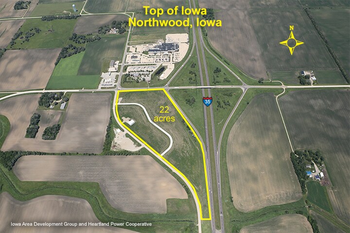 I-35 & Highway 105, Northwood, IA for sale - Aerial - Image 1 of 3