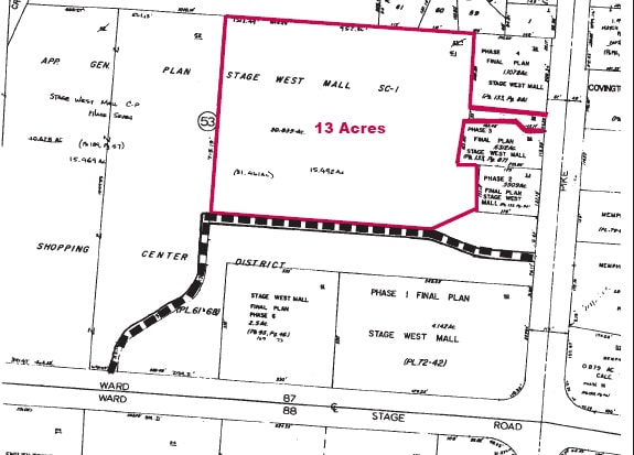 0 Stage Road @ Covington Pike, Memphis, TN for sale - Plat Map - Image 3 of 4