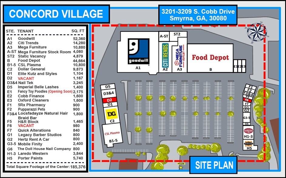 3201-3209 S Cobb Dr, Smyrna, GA à louer - Photo du bâtiment - Image 1 de 7