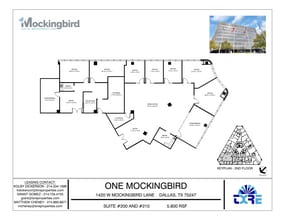 1420 W Mockingbird Ln, Dallas, TX à louer Plan d’étage- Image 2 de 2