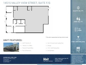 14525 Valley View Ave, Santa Fe Springs, CA for lease Floor Plan- Image 1 of 1