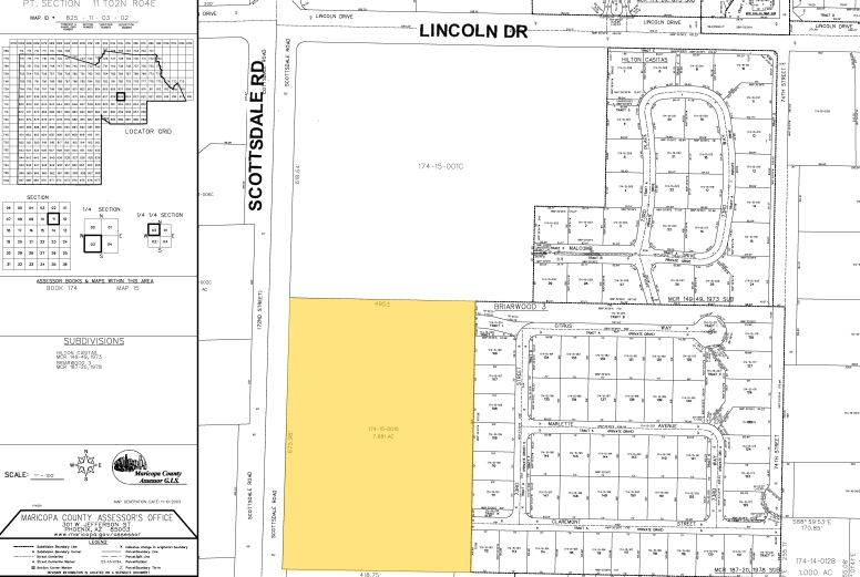 6263 N Scottsdale Rd, Scottsdale, AZ à louer - Plan cadastral - Image 2 de 8