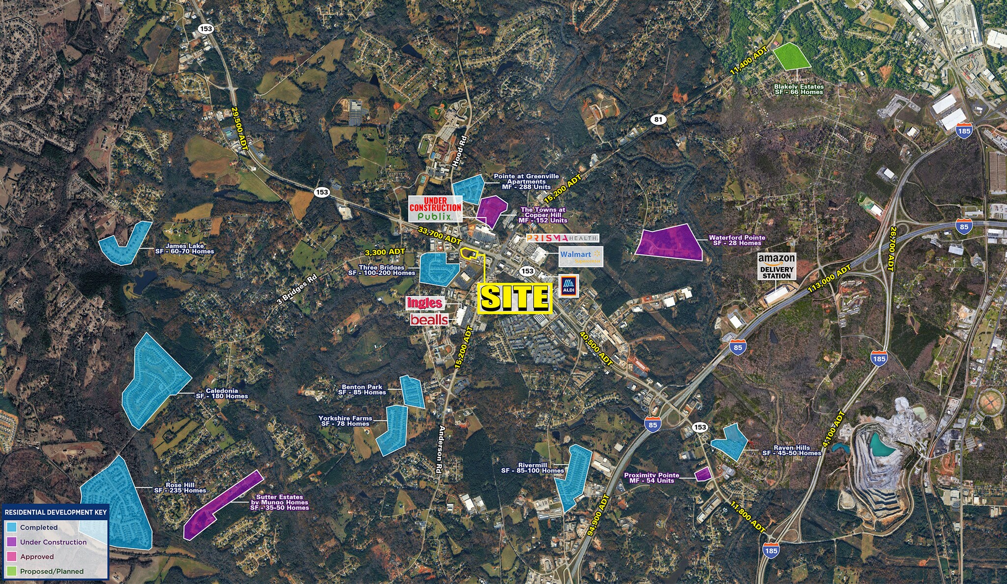 3529 Hwy 153, Powdersville, SC for lease Aerial- Image 1 of 5