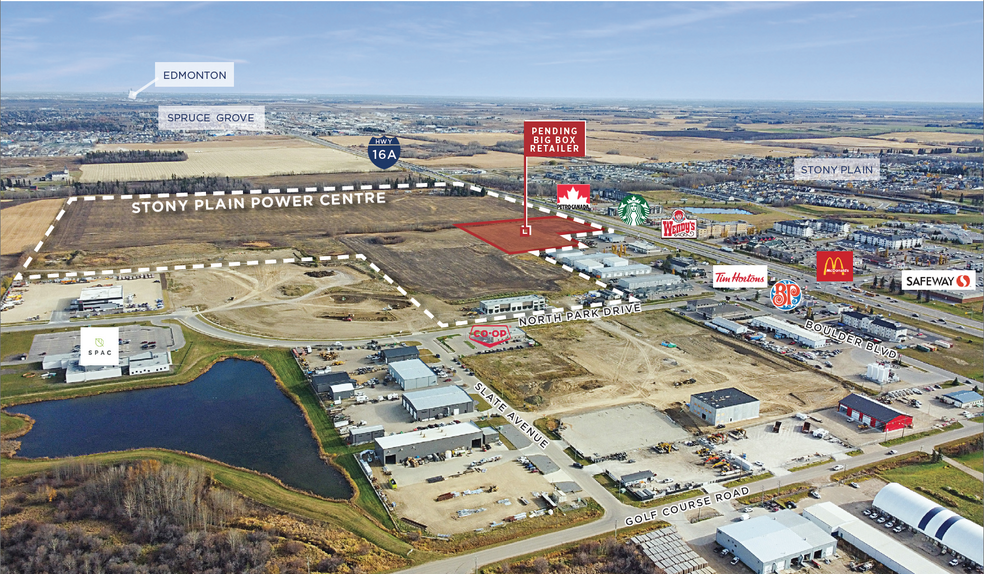 Highway 16A & Veterans Blvd, Stony Plain, AB for lease - Building Photo - Image 1 of 2