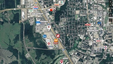 1911 22nd St, Huntsville, TX - Aerial  map view