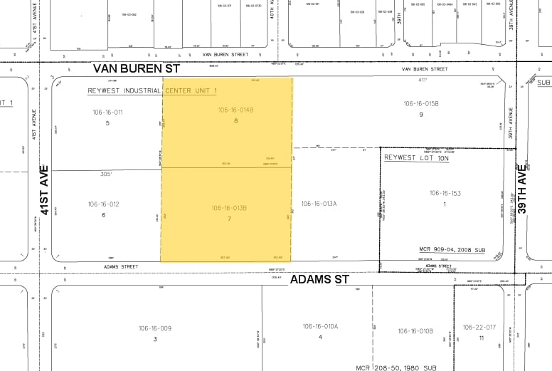3945-3949 W Van Buren St, Phoenix, AZ for lease - Plat Map - Image 2 of 6