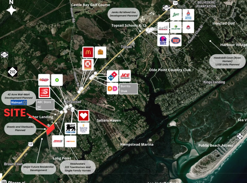 SEC of Highway 17 and Washington Acres Rd, Hampstead, NC for sale - Building Photo - Image 3 of 4