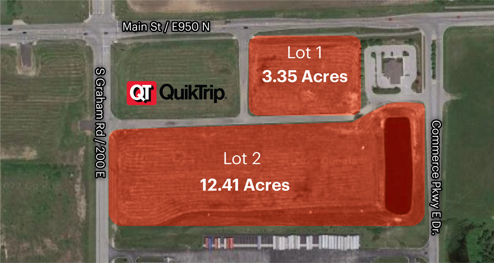 E. Main St. & N. Graham Rd., Greenwood, IN à vendre - Aérien - Image 1 de 3