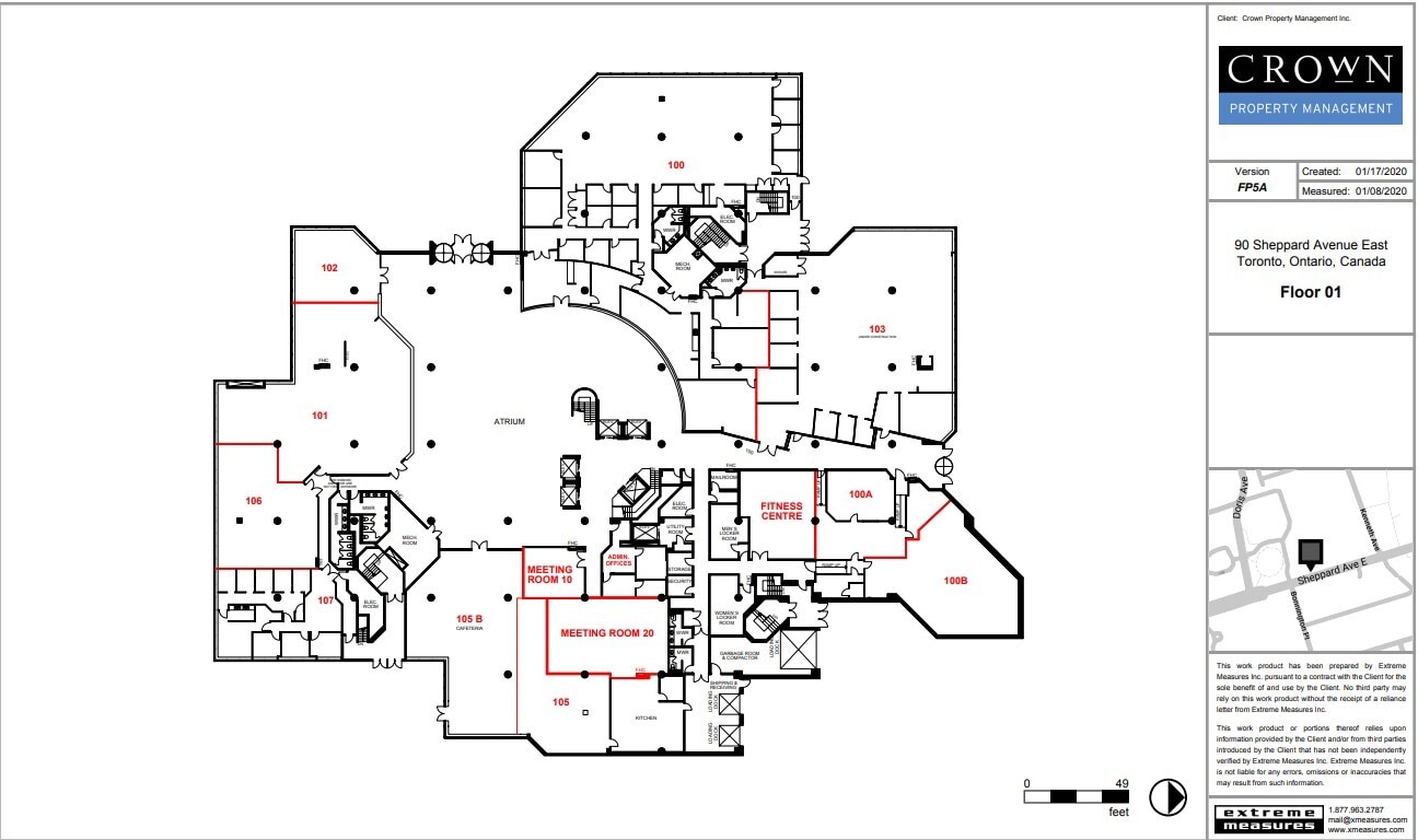 90 Sheppard Ave E, Toronto, ON à louer Plan d’étage- Image 1 de 6