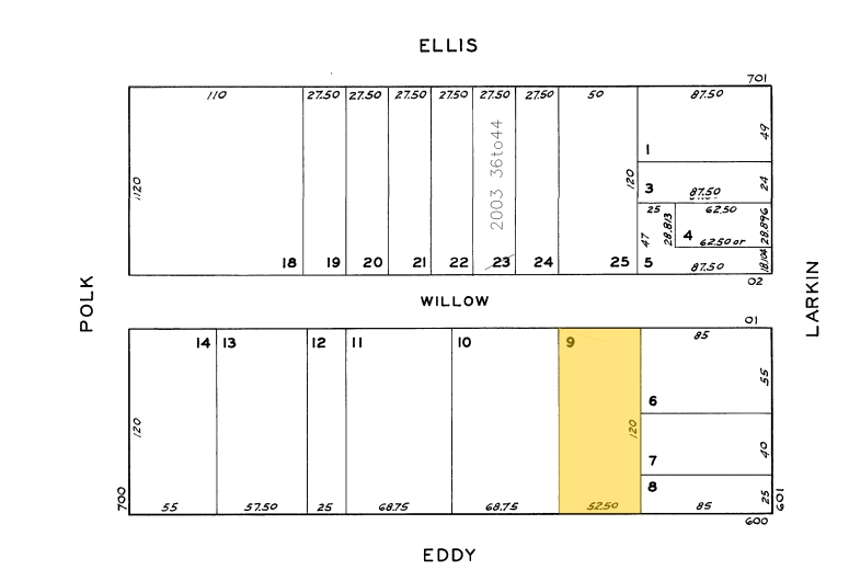 620 Eddy St, San Francisco, CA for sale - Plat Map - Image 2 of 23