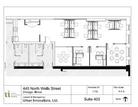 445 N Wells St, Chicago, IL à louer Plan d’étage- Image 2 de 12