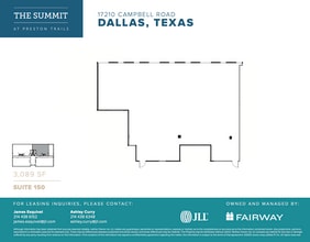17101 Preston Rd, Dallas, TX à louer Plan d’étage- Image 1 de 1