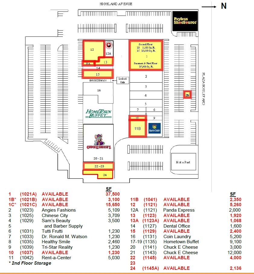 1019-1199 Highland Ave, National City, CA for lease Site Plan- Image 1 of 1