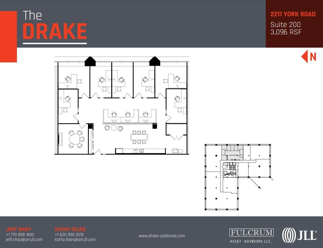 2211-2215 S York Rd, Oak Brook, IL à louer Plan d’étage- Image 1 de 1