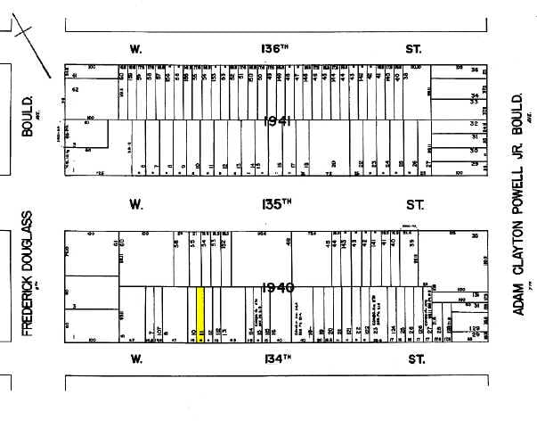 257 W 134th St, New York, NY for sale - Plat Map - Image 2 of 3