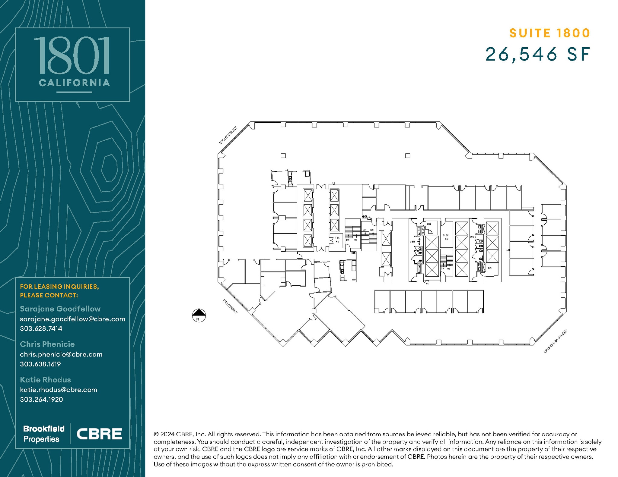 1801 California St, Denver, CO for lease Floor Plan- Image 1 of 1