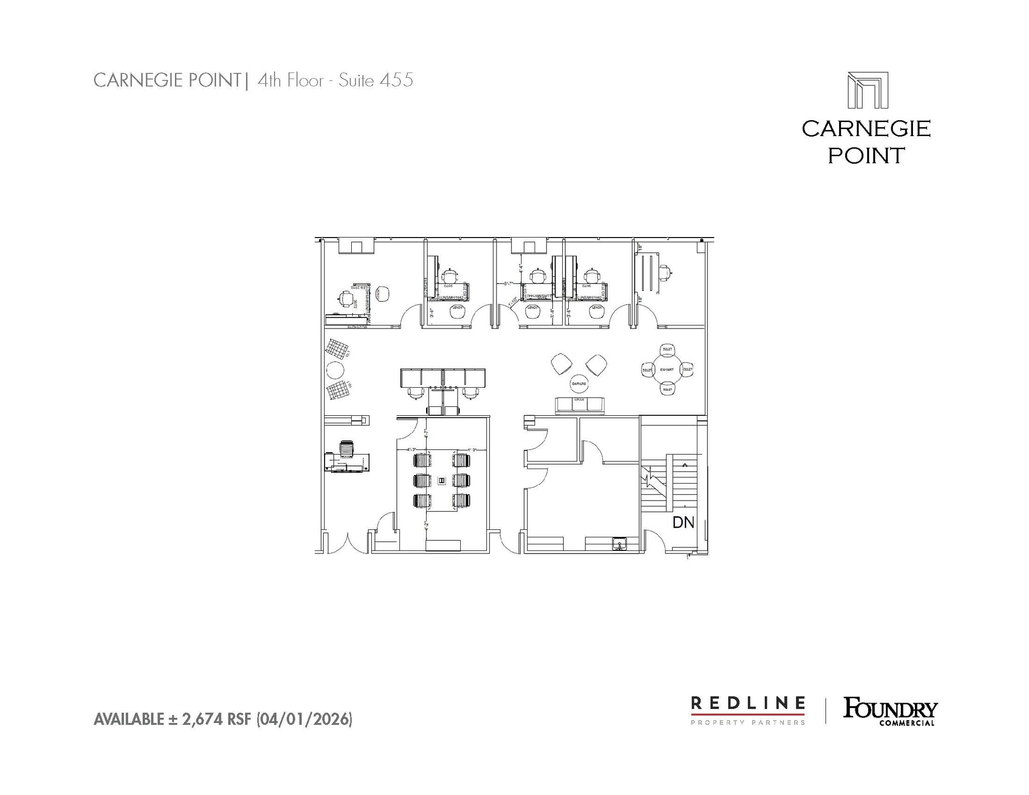6101 Carnegie Blvd, Charlotte, NC à louer Plan d’étage- Image 1 de 1