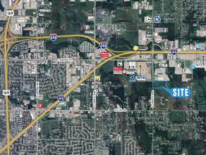S 145th E Ave. & Admiral Pl., Tulsa, OK - Aerial map view