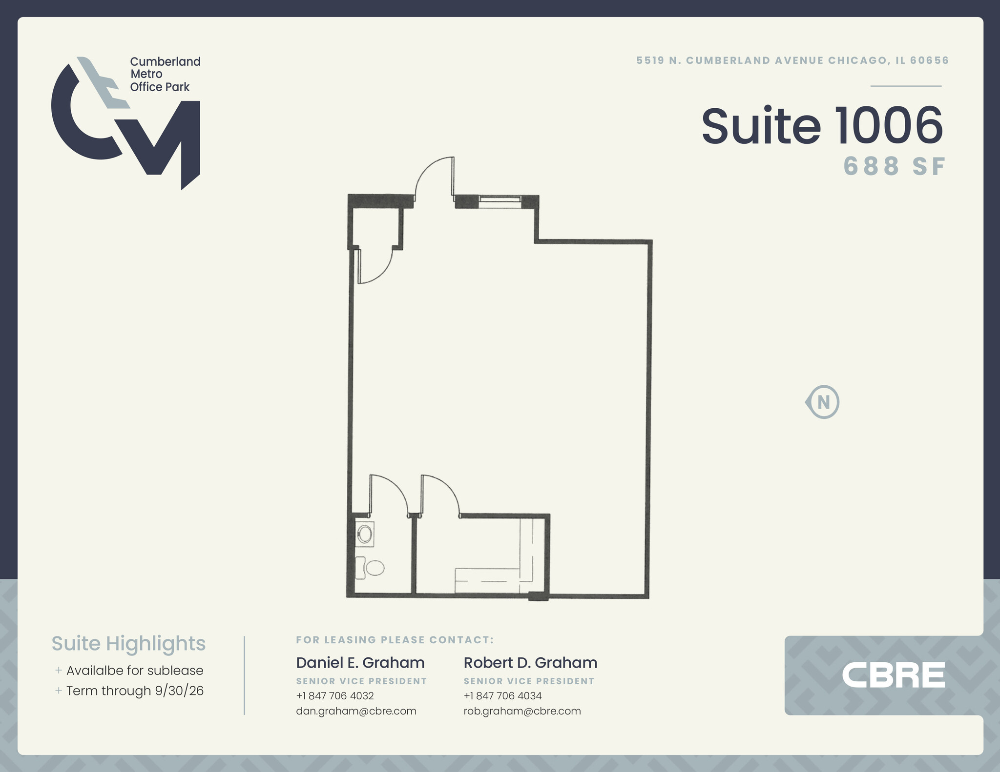 5519 N Cumberland Ave, Chicago, IL à louer Plan d  tage- Image 1 de 1