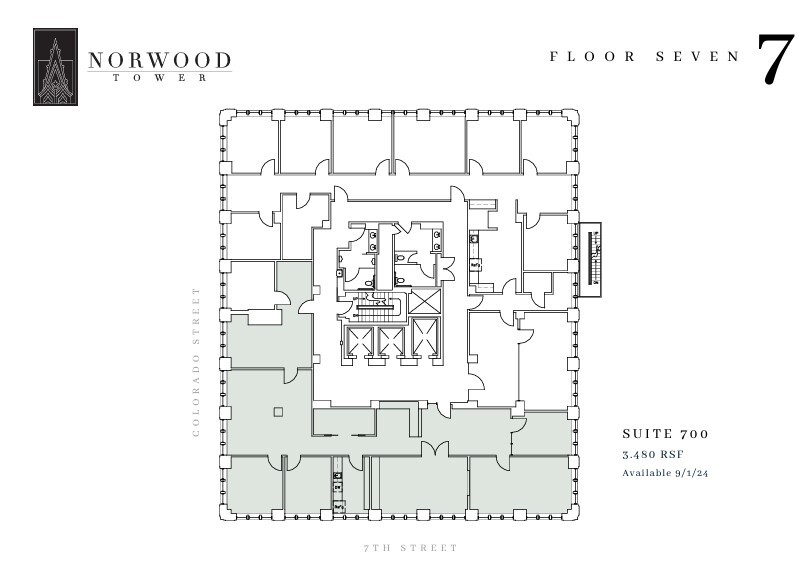 114 W 7th St, Austin, TX à louer Plan d’étage- Image 1 de 1