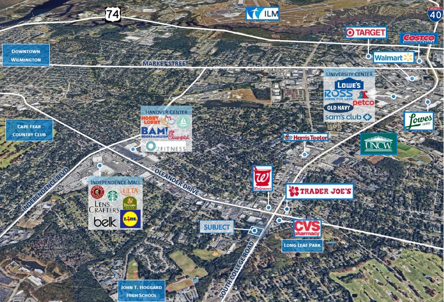 1602 & 1620 S College Rd, Wilmington, NC à louer - Photo du bâtiment - Image 3 de 3