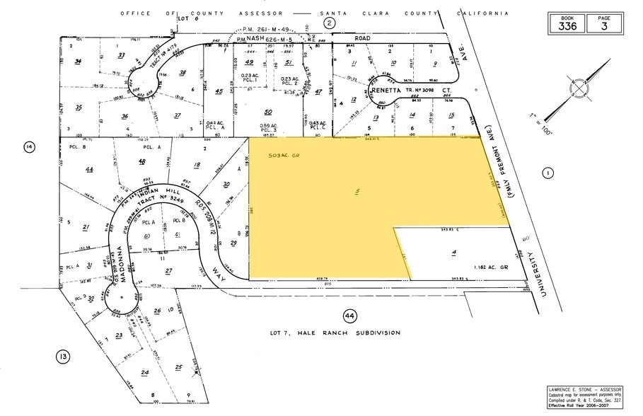 858 University Ave, Los Altos, CA for lease - Plat Map - Image 3 of 3
