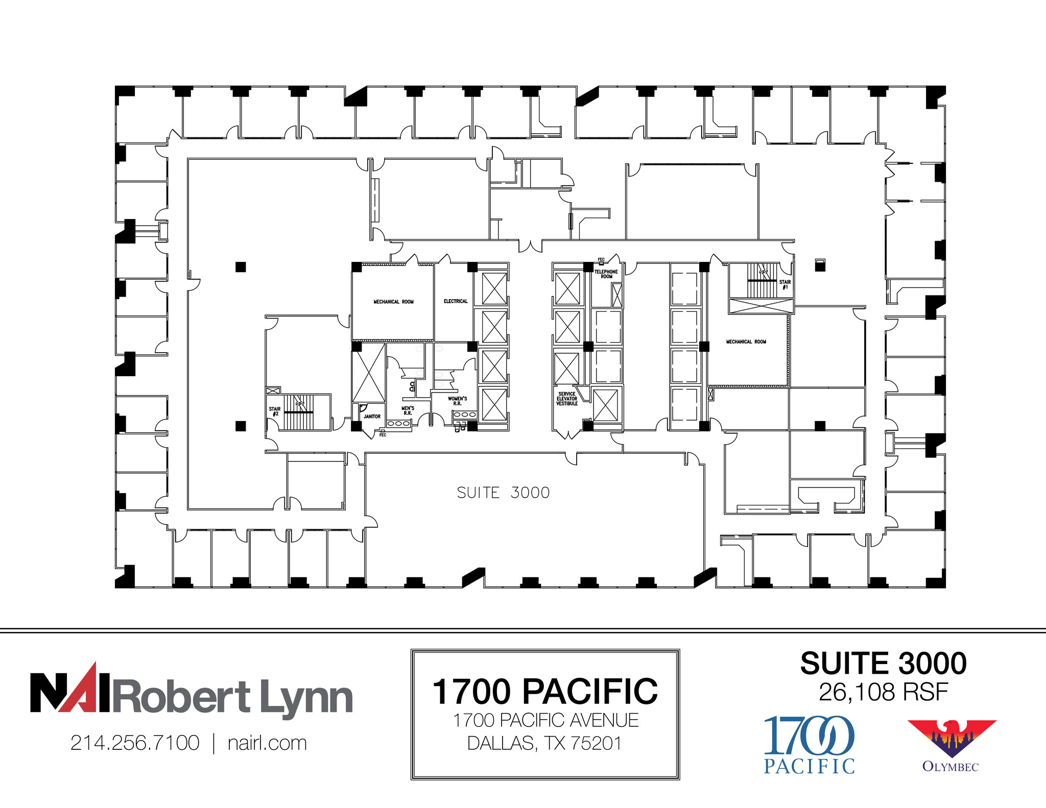 1700 Pacific Ave, Dallas, TX à louer Plan d  tage- Image 1 de 1