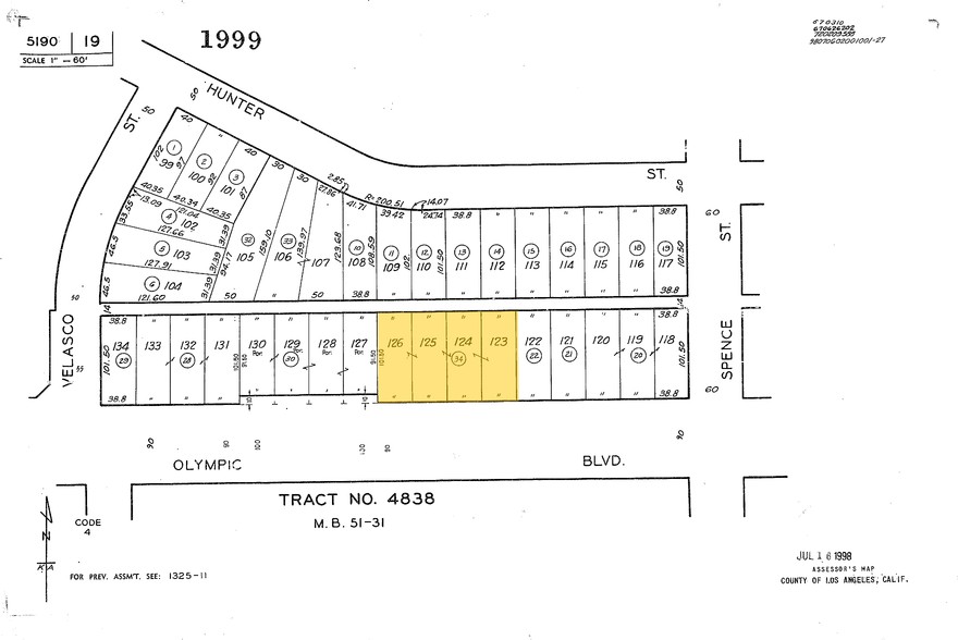 3431-3443 E Olympic Blvd, Los Angeles, CA à vendre - Plan cadastral - Image 3 de 7